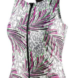 Tanktop débardeur BEsuit femmes D-cup polyamide / élasthanne rose / vert taille 38 - Beco