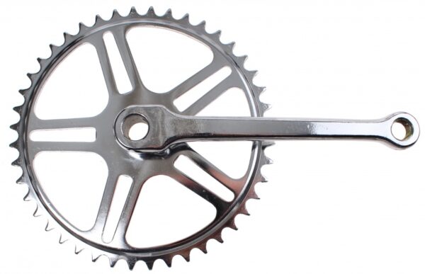 Sets manivelles Pédalier avec mortaise 46T 170 mm argent - Bhogal