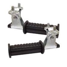 Supports pieds 1110 Jeu de repose-pieds pour fourche arrière Noir - Bobike