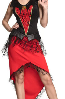 Habillage Costume de reine assoiffée de sang Dames Rouge/Noir taille 44/46 - Boland