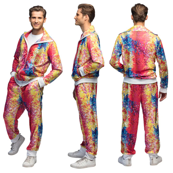 Habillage Tracksuit Disco Dude Hommes Multicolore taille 50/52 - Boland – Image 5