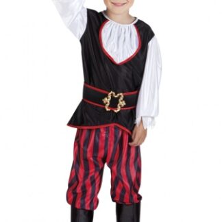 Habillage costume de Tom le Pirate Junior 7 - 9 ans Noir/Rouge taille 128/140 - Boland