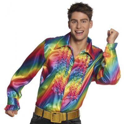 Habillage Chemise St. Party Arc-en-ciel taille XL - Boland