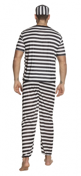 Habillage Costume de prisonnier Hommes Noir/Blanc taille 50/52/54 - Boland – Image 7