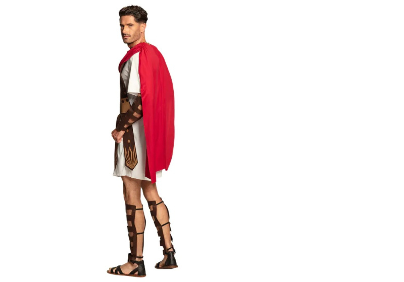 Habillage Costume de gladiateur Hommes Marron/Rouge taille 50/52/54 - Boland – Image 2