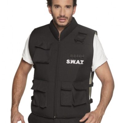 Habillage Swat Officer Bulletproof Vest Men Black Size L/XL - Boland