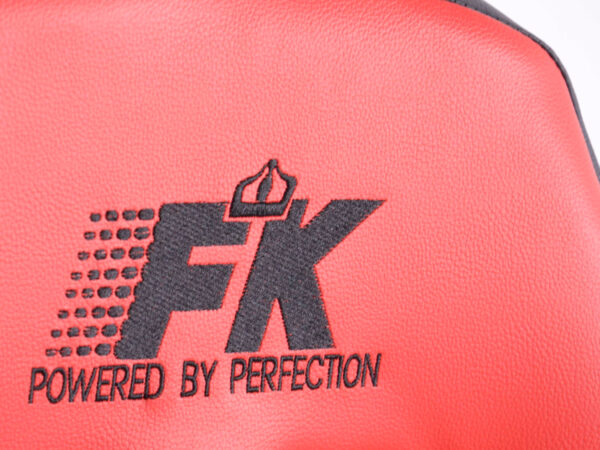 Chaise de bureau pivotante FK Sports Seat Chaise de bureau pivotante Cyberstar en cuir synthétique noir / rouge - – Image 3