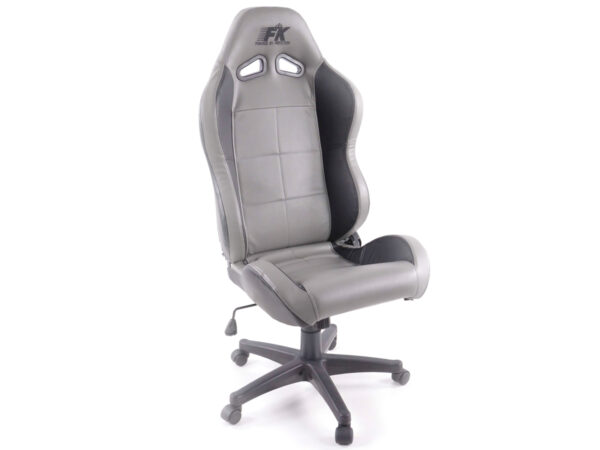 FK siège sport chaise de bureau pivotante Pro Sport chaise de direction gris / noir chaise de bureau pivotante -