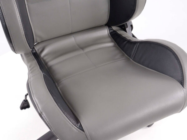 FK siège sport chaise de bureau pivotante Pro Sport chaise de direction gris / noir chaise de bureau pivotante - – Image 7