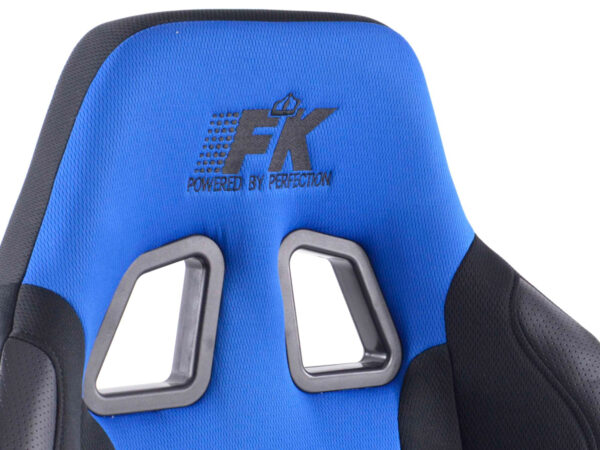 FK siège de sport chaise de bureau pivotante Racecar noir / bleu chaise de direction chaise pivotante chaise de bureau - – Image 2