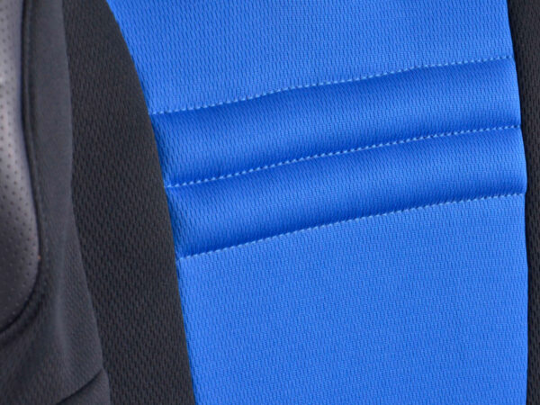 FK siège de sport chaise de bureau pivotante Racecar noir / bleu chaise de direction chaise pivotante chaise de bureau - – Image 3