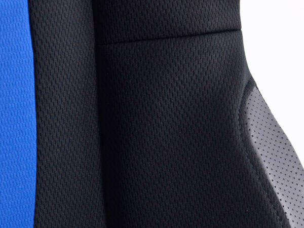 FK siège de sport chaise de bureau pivotante Racecar noir / bleu chaise de direction chaise pivotante chaise de bureau - – Image 4