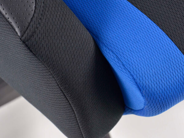 FK siège de sport chaise de bureau pivotante Racecar noir / bleu chaise de direction chaise pivotante chaise de bureau - – Image 7