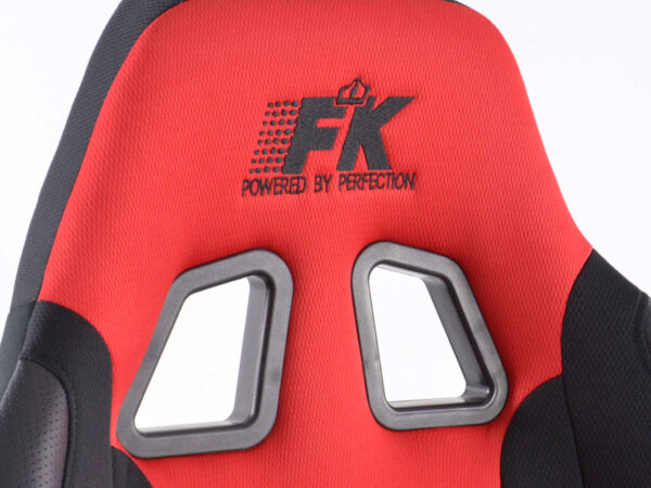 FK siège de sport chaise de bureau pivotante Racecar noir / rouge chaise de direction chaise pivotante chaise de bureau - – Image 2