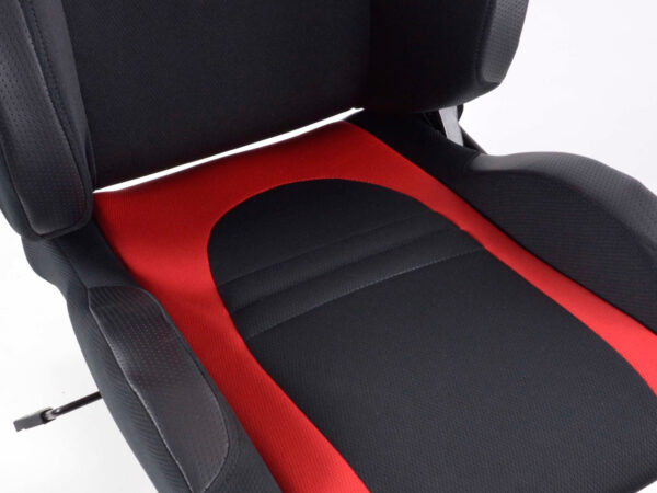 FK siège de sport chaise de bureau pivotante Racecar noir / rouge chaise de direction chaise pivotante chaise de bureau - – Image 7