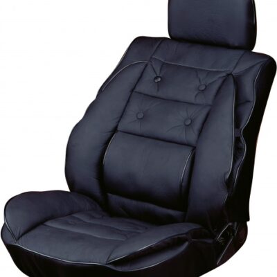 Chaises coussins coussin de siège avec support lombaire 95 x 50 cm noir - Carpoint