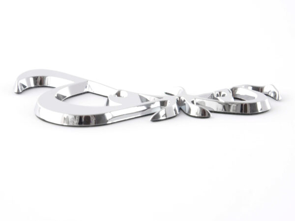 Autocollant chrome logo de voiture 3D motif yeux 86x49 mm chrome - – Image 7