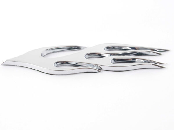 Autocollant chrome 3D Car Logo motif Flame 115x45 mm chrome - – Image 4