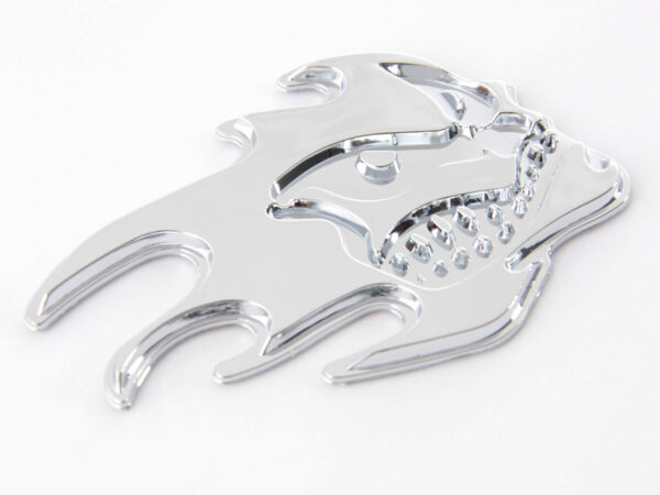 Autocollant chrome motif logo voiture 3D Madface 82x58 mm chrome - – Image 5
