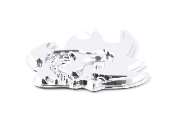 Autocollant chrome motif logo voiture 3D Madface 82x58 mm chrome - – Image 6