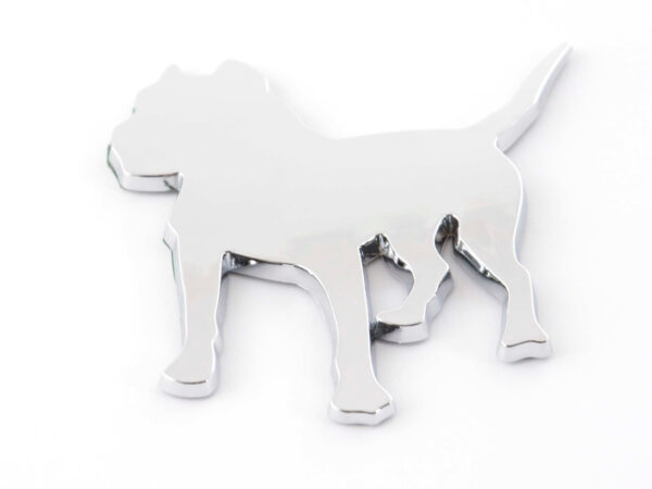 Autocollant chrome 3D Car Logo motif Pbull 85x85 mm chrome - – Image 4