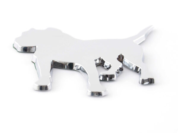 Autocollant chrome 3D Car Logo motif Pbull 85x85 mm chrome - – Image 7