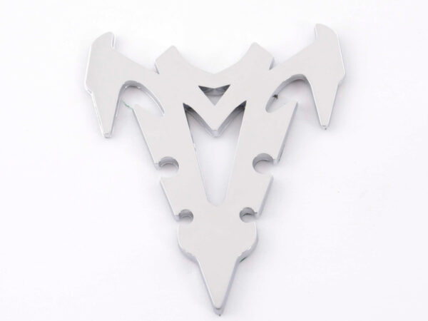 Autocollant chrome 3D Car Logo motif Shogun III 70x82 mm chrome -