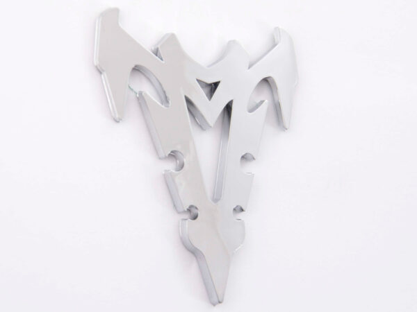 Autocollant chrome 3D Car Logo motif Shogun III 70x82 mm chrome - – Image 3