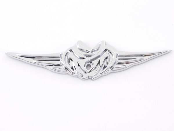 Autocollant chrome motif logo voiture 3D Tribal I 103x26 mm chrome -