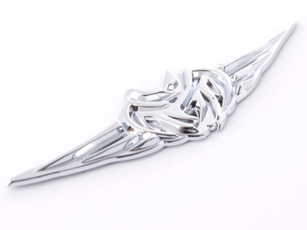Autocollant chrome motif logo voiture 3D Tribal I 103x26 mm chrome - – Image 5