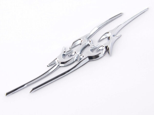 Autocollant chrome 3D Car Logo motif Tribal III 135x30 mm chrome - – Image 5