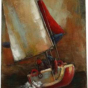 Paintings Peinture de bateau 60 x 90 cm Acier Marron/Orange - Hi-point