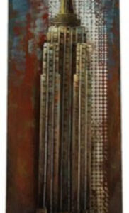 Paintings Empire State Retraw Painting 120 cm Nickel Brown - Hi-point