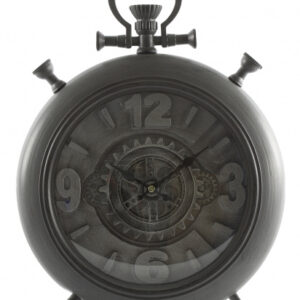 Horloges Barker Horloge de table 29 x 39 x 7,7 cm Gris acier - Hi-point