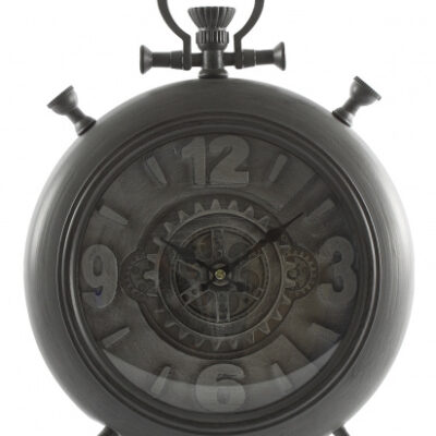 Horloges Barker Horloge de table 29 x 39 x 7,7 cm Gris acier - Hi-point