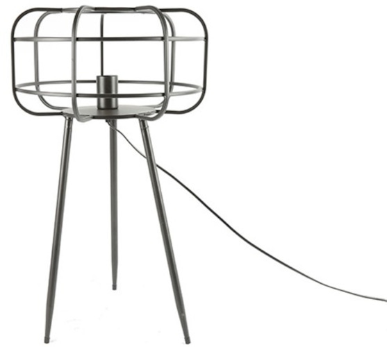 Lampes de table Hugo Lampe à poser 37 x 37 x 65 cm E27 acier inoxydable Noir - Hi-point – Image 2
