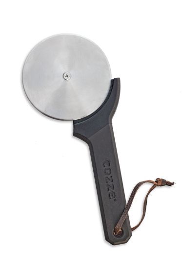 Pizza cutters Coupe-pizza avec poignée souple 10 cm en acier inoxydable noir/argenté - Cozze – Image 3