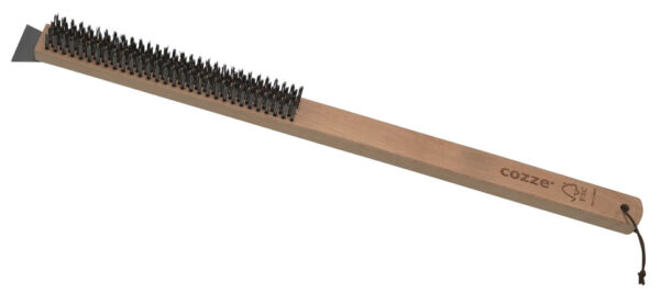 Cleaning tools Brosse en acier avec grattoir et manche en bois brun - Cozze – Image 8