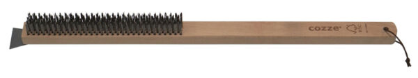 Cleaning tools Brosse en acier avec grattoir et manche en bois brun - Cozze – Image 9