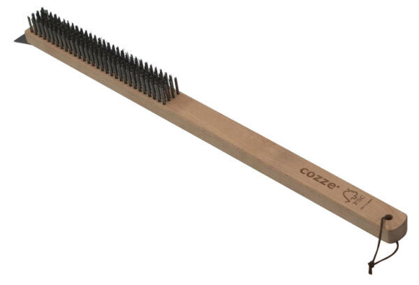 Cleaning tools Brosse en acier avec grattoir et manche en bois brun - Cozze – Image 10