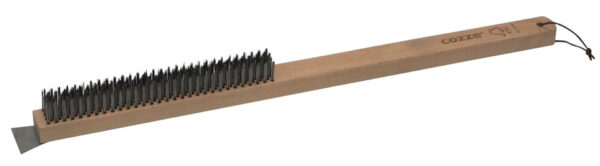 Cleaning tools Brosse en acier avec grattoir et manche en bois brun - Cozze – Image 11