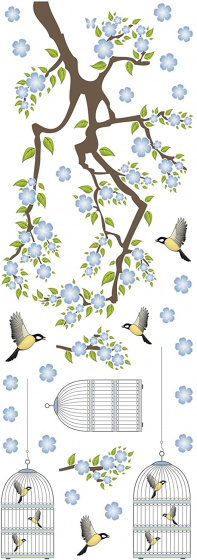 Wall decals Branch & Cage Msuursticker 300 x 270 cm 13 pièces - Crearreda – Image 4