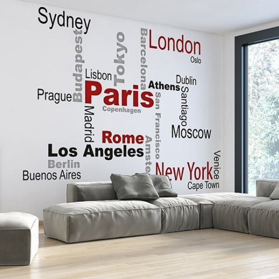 Wall decals Cities Sticker mural 290 x 220 cm Vinyle noir 21 pièces - Crearreda – Image 3