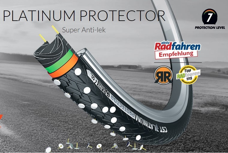 Pneux 28 Inch tube extérieur Platinum Prot 28 x 1 5/8-1 3/8 (37-622) noir - CST – Image 3