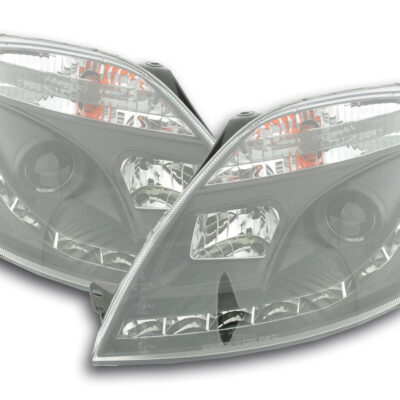 Phare Daylight LED DRL look Ford Fiesta type MK6 03-07 noir -
