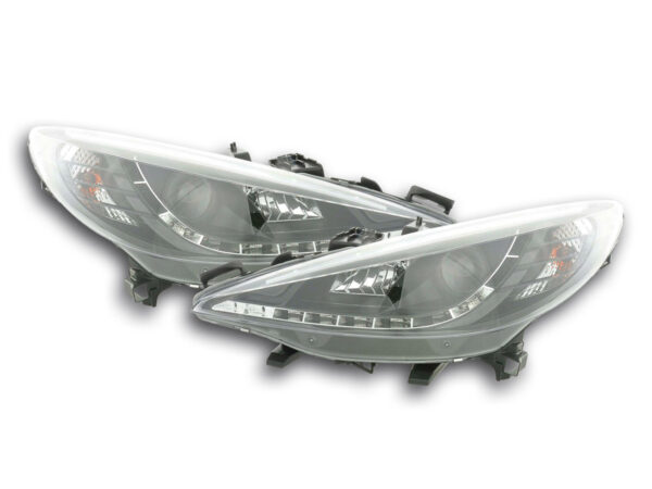 Phare Daylight LED DRL look Peugeot 207 06- noir -