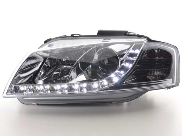 Phare Daylight LED DRL look Audi A3 type 8P 03-07 chrome - – Image 2