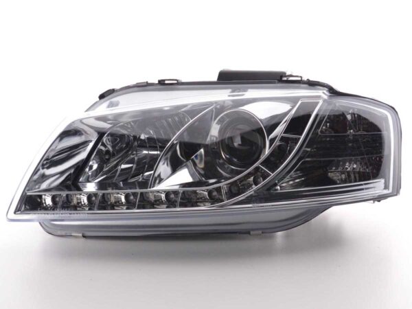 Phare Daylight LED DRL look Audi A3 type 8P 03-07 chrome - – Image 4