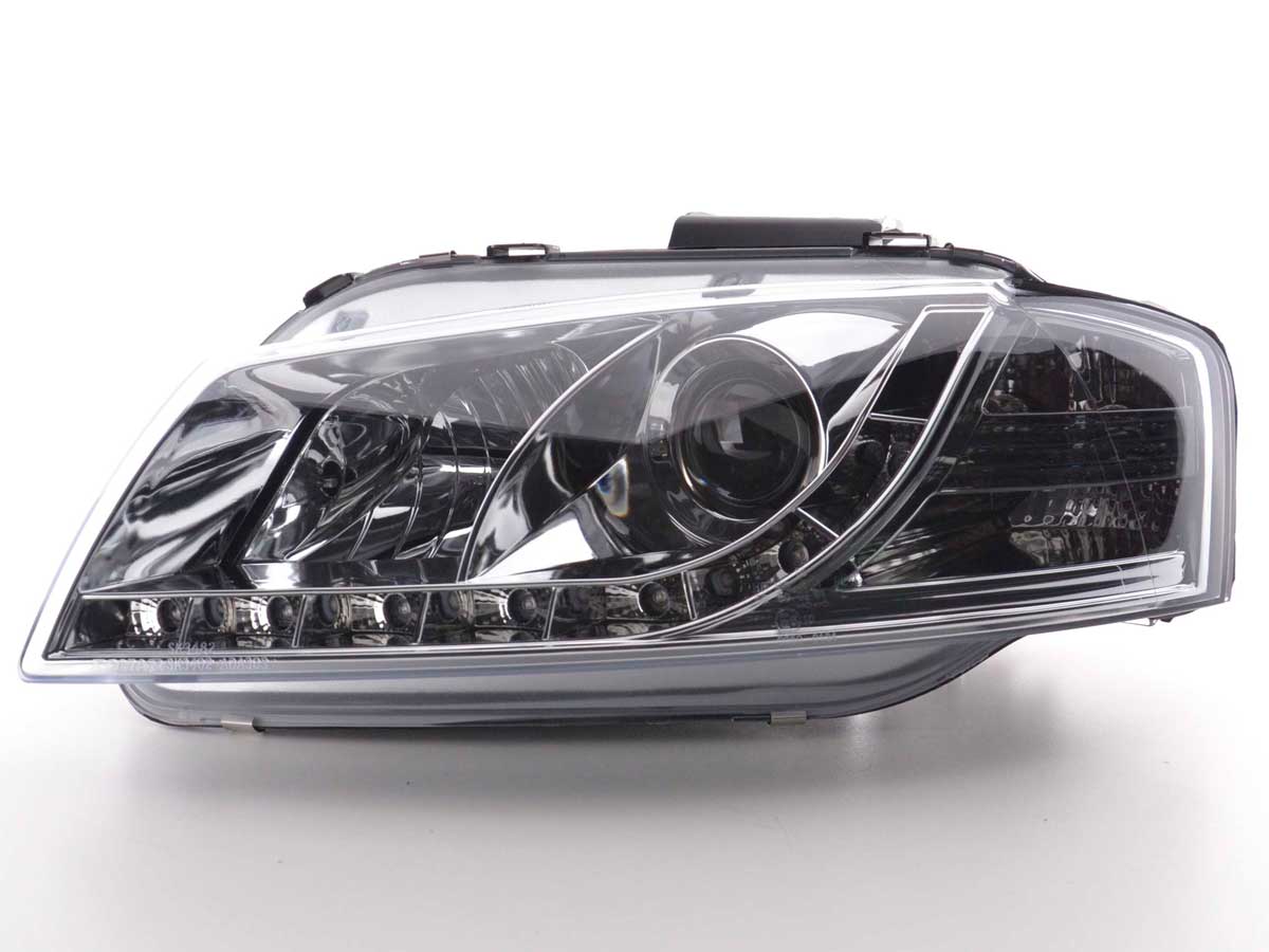 Phare Daylight LED DRL look Audi A3 type 8P 03-07 chrome - – Image 4
