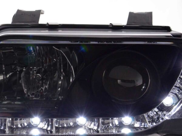 Phare Daylight LED DRL look Audi A4 type B5 95-99 noir - – Image 6